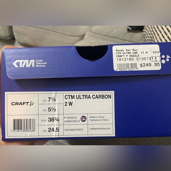 Brand new Craft CTM ULTRA CARBON 2 running shoe women’s size 7.5 - Picture 8 of 8